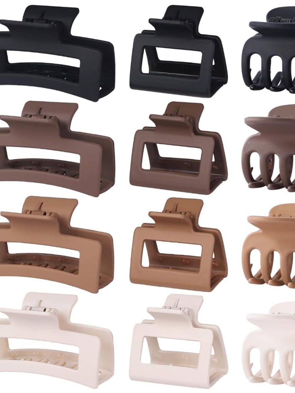 SMKSL 12 Pcs Hair Claw Clips for Women & Girls 3 Styles Hair Accessories